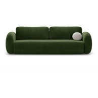 COSMOPOLITAN DESIGN Zelena baršunasti sklopiva/s prostorom za odlaganje sofa 262 cm Tonale, 262x105x88 cm