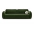 COSMOPOLITAN DESIGN Zelena baršunasti sklopiva/s prostorom za odlaganje sofa 262 cm Tonale, 262x105x88 cm