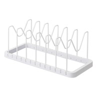 YAMAZAKI Bijeli podesivi stalak za poklopce i tave Tower