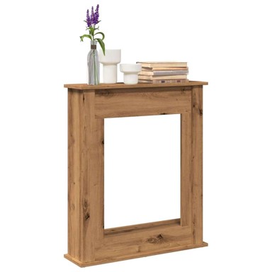 Okvir za kamin, 75x20x87.5 cm, od konstruiranog drva, hrast artisan