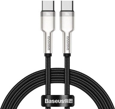 BASEUS Kabel za punjenje/prijenos podataka, CATJK-C01, USB-C muški na USB-C muški, 100 W, 1 m, crni