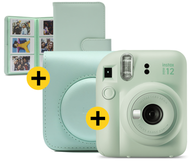 FUJIFILM Fotoaparat Instax Mini 12, komplet, zelena