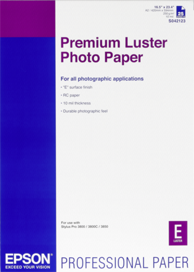 EPSON Foto papir Premium Luster A2 250 g 25 listova S042123
