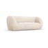COSMOPOLITAN DESIGN Krem sofa od bouclé tkanine 210 cm Essen, 210x95x86 cm