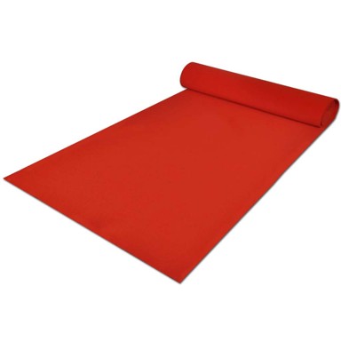 Tepih, 1 x 5 m, poliester, crveni