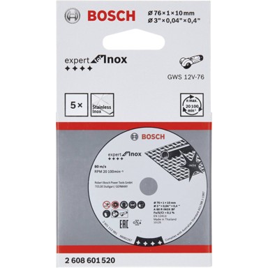 BOSCH Rezna ploča,76x1.0x10mm, Exp for Inox