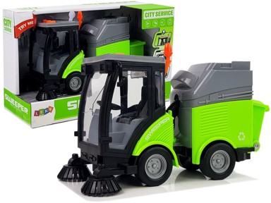 Kamion čistač ulica sa zvučnim efektima, 1:16, zeleni