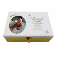 Personalizirana kutija uspomena s fotografijom djeteta za djevojčice, model 9, 20 x 30 x 10 cm