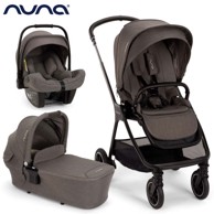 NUNA Dječja kolica 3u1 Triv Next i Lytl i Pipa Next Thunder, tamnosiva