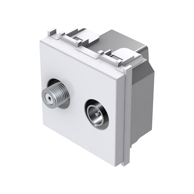 Antenska utičnica završna TV+SAT, bijela, 2M