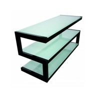 NORSTONE Stalak za HI-FI komponente ESSE AV, crni/frosted, 1100 mm