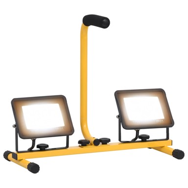 LED reflektor s ručkom, 2 x 30W, toplobilji