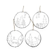 BOLTZE Set od 4 viseća božićna ukrasa, Gerda