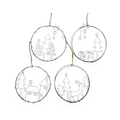 BOLTZE Set od 4 viseća božićna ukrasa, Gerda