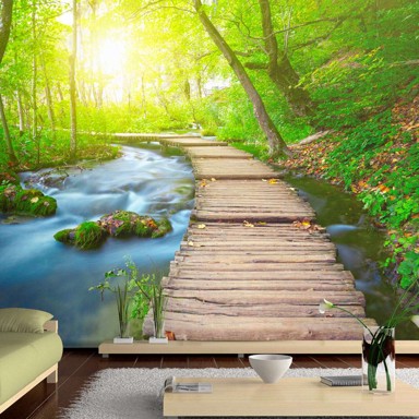 Samoljepljiva foto tapeta Green forest 147x105