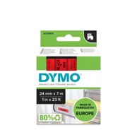 DYMO D1 traka 24 mm, crna na crvenoj