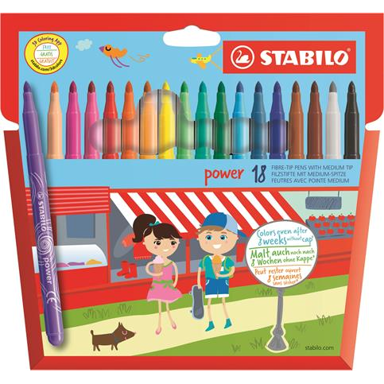 STABILO Flomaster Power, srednji vrh, 18 kom, višebojni