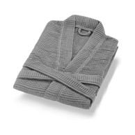 FOUTASTIC Sivi pamučni kućni ogrtač veličine L Mia Waffle