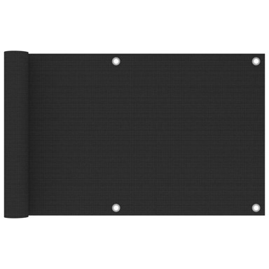 Balkonski zastor 75 x 500 cm antracit, HDPE