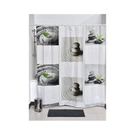 TENDANCE Zavjesa za kadu + 12 kukica 180 x 200 cm