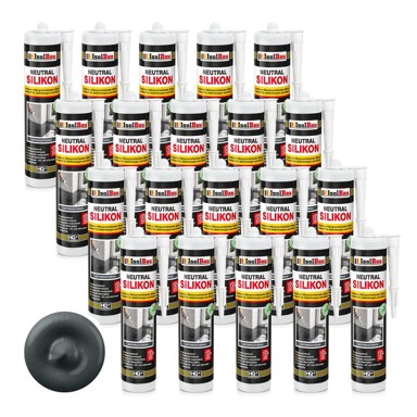 ISOLBAU Neutralni silikon, 20 x 300 ml, antracit