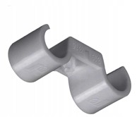 Plastični držač za cijevi 2 x 20 mm, 50 kom.