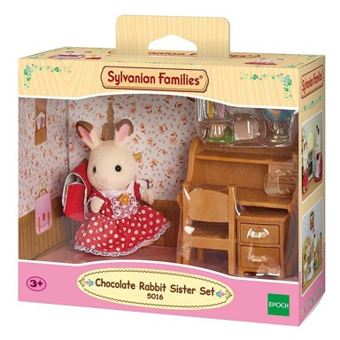 SYLVANIAN FAMILIES Komplet sestra čokoladni zec za pisaćim stolom
