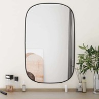 Zidno ogledalo 80x50 cm, crno