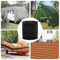 Bungee uže 4 mm PP i guma, crno