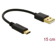 DELOCK USB kabel USB-A na USB-C, 15 cm