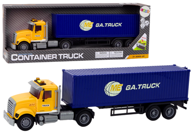 Kamion za prijevoz kontejnera sa zvučnim efektima, žuto/plavi