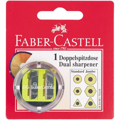 FABER-CASTELL Šiljilo, 2 rupe, PVC, s kutijom