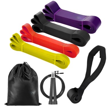 MG Set elastičnih traka za vježbanje Training, 4 kom, uže za preskakanje, šarene