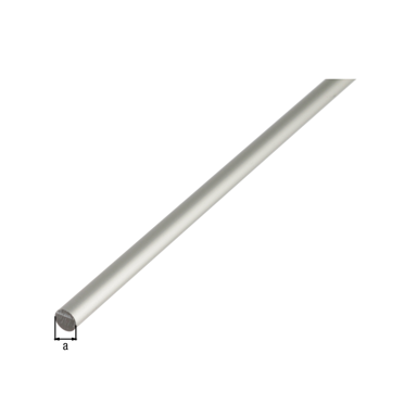 GAH ALBERTS Aluminijska profil cijev, srebrna eloxirana 5/1 m
