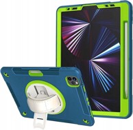 NIKCORP Oklopna torbica za iPad Pro 11 s rotirajućim postoljem 360° troslojna zaštita i ergonomski držač, tirkizna