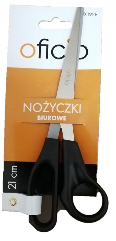 Škare uredske OFFICIO, 21 cm, crna drška