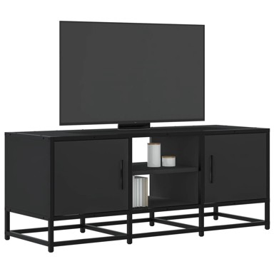 TV ormarić crni 100 x 35 x 41 cm konstruirano drvo i metal