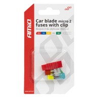 AMIO Set Micro 2 auto osigurača, MIX, sa štipaljkom, višebojni