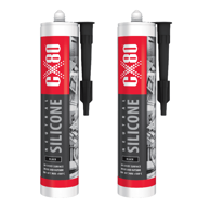 CX80 CX80 neutralni građevinski silikon za beton, drvo i metal, crni, 310 ml x 2