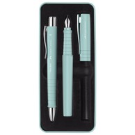 FABER CASTELL Set olovka kemijska i nalivpero Poly 241053, pastelno tirkizna