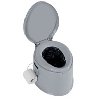 NORTHIX Prijenosni kamperski WC s uklonjivom kantom, sivi