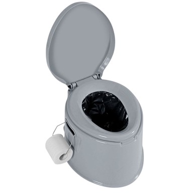 NORTHIX Prijenosni kamperski WC s uklonjivom kantom, sivi