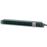 TECHLY Produžni kabel 023776, 2 m, 12 utičnica, crni