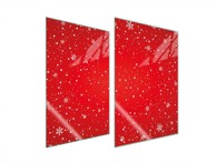 TMK Staklena zaštita za štednjak ili ploču za kuhanje iz dva dijela 35x52, crvena