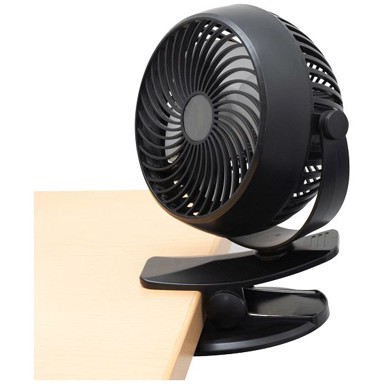 HOME Prijenosni ventilator s kopčom CLF10/BK 21455, promjer 10 cm, Li-Ion baterija 1800 mAh, crna