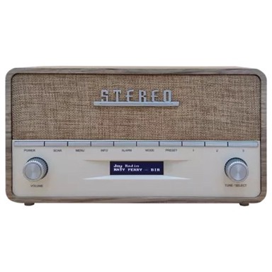 DENVER Radio DAB-36LW, prijenosni, digitalni, smeđi, bijeli