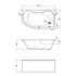 AQUAART kada Elegant akrilna 160R/O 1600x900x585 cm