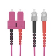 HELOS Optički patch kabel OM4 Duplex LSZH 3,0 mm SC/ST, erika ljubičasta, 5,0 m