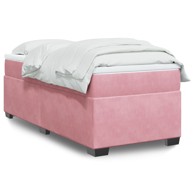 Krevet Box Spring s madracem, 80 x 200 cm, baršunasti, ružičasti