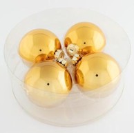 Staklene kuglice set 4 kom, 10 cm, old gold